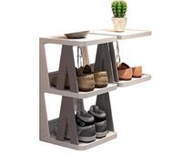LVLDAWA Scarpiera Organizer, Scaffale Verticale Salvaspazio Scarpe Strette, Scarpiera Multistrato In Plastica Semplice Scale Per Corridoio, Soggiorno(Grey,A)