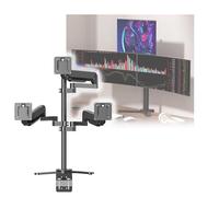 LVLDAWA Supporto Per Monitor, Combinazione Supporto Sbalzo Pressione Del'aria, Schermo Superiore E Inferiore Supporto Scrivania Per 2/3 Monitor Fori Montaggio 75/100 Mm(17-32in-C)
