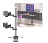 LVLDAWA Supporto Per Monitor, Combinazione Supporto Sbalzo Pressione Del'aria, Schermo Superiore E Inferiore Supporto Scrivania Per 2/3 Monitor Fori Montaggio 75/100 Mm(32-49in-B)