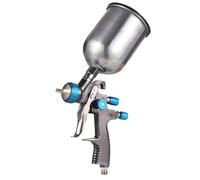 LVLP a gravità alimentazione aria spray pistola alta efficienza ad alta efficienza 1,4 mm ugello 600 ml tazza flui regolabile spruzzatore di vernice a flusso d'aria per mobili (Blu)