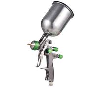 LVLP a gravità alimentazione aria spray pistola alta efficienza ad alta efficienza 1,4 mm ugello 600 ml tazza flui regolabile spruzzatore di vernice a flusso d'aria per mobili (Verde)