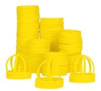 LVNRIDS 100 pezzi Braccialetti in silicone per Adolescenti, 7 inch Lunghezza Sport Braccialetto Elastico per Ragazzi Ragazze Insegnante Studente Partito Decorazioni Giallo