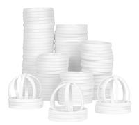 LVNRIDS 100 pezzi Braccialetti in silicone per Adulti, 8 inch Lunghezza Polsini elastici di gomma di sport Regali sfusi Forniture per insegnanti Decorazioni per feste Bianco