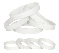 LVNRIDS 25 pezzi Braccialetti elastici in Silicone Bianco, 20.2 cm Riutilizzabile Braccialetti in Gomma per Uomo Donna, Bracciale Colorati per Feste, Eventi, Festival Musicali,Sport
