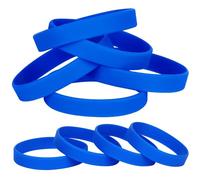 LVNRIDS 25 pezzi Braccialetti elastici in Silicone Blu, 20.2 cm Riutilizzabile Braccialetti in Gomma per Uomo Donna, Bracciale Colorati per Feste, Eventi, Festival Musicali,Sport