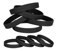 LVNRIDS 25 pezzi Braccialetti elastici in Silicone Nero, 20.2 cm Riutilizzabile Braccialetti in Gomma per Uomo Donna, Bracciale Colorati per Feste, Eventi, Festival Musicali,Sport