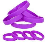 LVNRIDS 25 pezzi Braccialetti elastici in Silicone Viola, 20.2 cm Riutilizzabile Braccialetti in Gomma per Uomo Donna, Bracciale Colorati per Feste, Eventi, Festival Musicali,Sport
