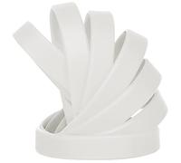 LVNRIDS 50 pezzi Braccialetti in Silicone Bianco, 18 cm Riutilizzabile Braccialetti Elastici in Gomma per Bambini e Ragazzi, Bracciale Colorati per Feste, Eventi, Festival Musicali,Sport