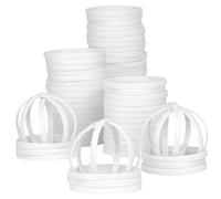 LVNRIDS 50 pezzi Braccialetti in silicone per Adolescenti, 7 inch Lunghezza Sport Braccialetto Elastico per Ragazzi Ragazze Insegnante Studente Partito Decorazioni Bianco