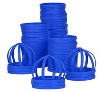 LVNRIDS 50 pezzi Braccialetti in silicone per Adulti, 8 inch Lunghezza Polsini elastici di gomma di sport Regali sfusi Forniture per insegnanti Decorazioni per feste Blu