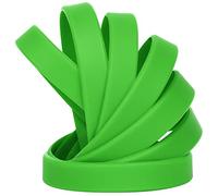 LVNRIDS 50 pezzi Braccialetti in Silicone Verde, 18 cm Riutilizzabile Braccialetti Elastici in Gomma per Bambini e Ragazzi, Bracciale Colorati per Feste, Eventi, Festival Musicali,Sport