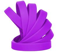 LVNRIDS 50 pezzi Braccialetti in Silicone Viola, 18 cm Riutilizzabile Braccialetti Elastici in Gomma per Bambini e Ragazzi, Bracciale Colorati per Feste, Eventi, Festival Musicali,Sport