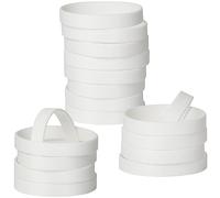 LVNRIDS Braccialetti elastici in Silicone Bianco 50 pezzi, 20.2 cm Riutilizzabile Braccialetti in Gomma per Uomo Donna, Bracciale Colorati per Feste, Eventi, Festival Musicali,Sport