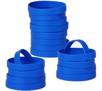 LVNRIDS Braccialetti elastici in Silicone Blu 50 pezzi, 20.2 cm Riutilizzabile Braccialetti in Gomma per Uomo Donna, Bracciale Colorati per Feste, Eventi, Festival Musicali,Sport