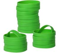 LVNRIDS Braccialetti elastici in Silicone verde 50 pezzi, 20.2 cm Riutilizzabile Braccialetti in Gomma per Uomo Donna, Bracciale Colorati per Feste, Eventi, Festival Musicali,Sport