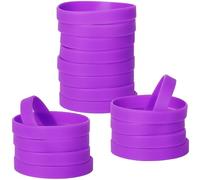 LVNRIDS Braccialetti elastici in Silicone Viola 50 pezzi, 20.2 cm Riutilizzabile Braccialetti in Gomma per Uomo Donna, Bracciale Colorati per Feste, Eventi, Festival Musicali,Sport