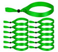 LVNRIDS Braccialetti Eventi in Tessuto Verde, 100 pezzi Braccialetto Eventi Riutilizzabile e Regolabile, Braccialetti Colorati per Eventi, Festival, Concerti e Feste