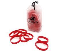 LVNRIDS Braccialetti in silicone 100 pezzi Rosso, 20.2 cm Braccialetti Elastici in Gomma per Feste Eventi Sportive, Riutilizzabile Braccialetto Colorati per Uomo Donna