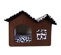 LvRao Cuccia a Casa Letto Pieghevole Staccabile Cuccia con Cuscino Casa Cuscini Divano per Cani Gatti Lettino per Animali (caffè, S)