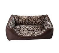 LvRao Letto per Animali Domestici Rettangolare Morbide Divani, Casa, Ceste, Casette per Cani, Gatti Invernale (Leopardo, 53 * 42 * 14CM)