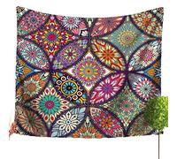 LvRao Mandala Indiano Arazzo Telo Etnico da Parete Psychedelic Tappezzeria Boemia per Decorare Pareti Tavoli Tovaglia da Picnic e Telo da Mare (Mandala #9, 150 * 200cm)