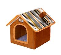 LvRao Pet Cuccia a Casa Letto Pieghevole Cuccia con Cuscino per Cani Gatti Morbido Caldo Divano Lettino Cestino per Cane (Marrone, L)