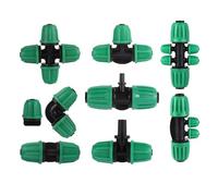 LVSELINGI 10 Pezzi da 1/4" di Tubo connettore bloccaggio in plastica Raccordo a innesto irrigazione Giardino deviatore raccordi for Tubi(4642)