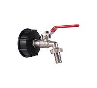 LVSELINGI Adattatore for Serbatoio IBC, Rubinetto for irrigazione da Giardino, Attacco Maschio 1/2", Set di rubinetti for Lavatrice in Lega con valvola intercettazione Nucleo bloccaggio(8291)