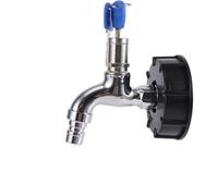 LVSELINGI Adattatore for Serbatoio IBC, Rubinetto for irrigazione da Giardino, Attacco Maschio 1/2", Set di rubinetti for Lavatrice in Lega con valvola intercettazione Nucleo bloccaggio(9078)