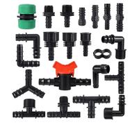 LVSELINGI Raccordo a T con Attacco a Goccia Dn16, Gomito Dritto, raccordi for Tubi di irrigazione a da Giardino, Adattatore for dell'Acqua, 5 Pezzi(Connector 8)