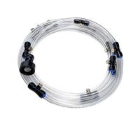 LVSELINGI Sistema di nebulizzazione for Esterni con nebulizzatore d'Acqua Raffreddamento a spruzzo da 6M, Sistema for for l'irrigazione del Giardino Domestico(6M Black Tee)