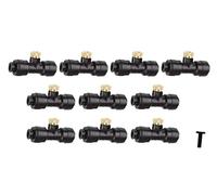 LVSELINGI Ugelli nebulizzatori con connettore a T ad Accesso rapido, 10 Pezzi/Lotto, for irrigazione da Giardino e paesaggistica(10pcs 0.2mm Black)