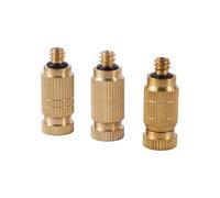 LVSELINGI Ugello atomizzatore in Ottone da 0,1-0,7 mm, 3 Pezzi, spruzzatore ad Alta Pressione, Filettatura Maschio 3/16", ugello umidificatore Industriale(0.4mm Nozzle)