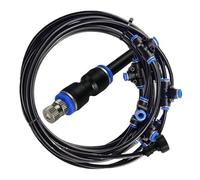 LVSELINGI Ugello di nebulizzazione a innesto rapido e Flessibile da 20 cm, Universale, con Giunto bloccaggio, spruzzatore for umidificazione Giardino, 6-20 m(DIY 5m 5 nozzles)