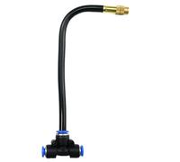 LVSELINGI Ugello di nebulizzazione in Rame Giallo a Piegatura Libera da 8 mm, Giunto Dritto a Pressione, spruzzatore for umidificazione e irrigazione Giardino(5pcs Nozzle Set)