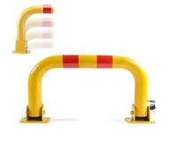 LVSEWOA Bolardo de estacionamiento en Forma de U con cerradura, Barrera de estacionamiento de Acero, Alta visibilidad, antirrobo, se Levanta y se bloquea automáticamente, 600 × 300 mm