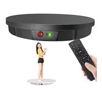 LVSEWOA Espositore Girevole con Telecomando, Piattaforma Girevole elettrica per Fotografia di Prodotti, capacità 220 libbre, Piattaforma Girevole motorizzata a 360 Gradi (Nero 52 cm)