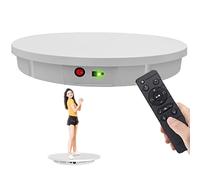 LVSEWOA Espositore Girevole con Telecomando, Piattaforma Girevole elettrica per Fotografia di Prodotti, capacità 220 libbre, Piattaforma Girevole motorizzata a 360 Gradi (Bianco 52 cm)
