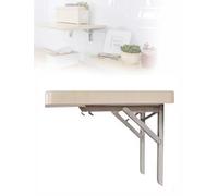 LVSEWOA Estantes flotantes para pared, escritorio plegable de Madera maciza Que ahorra espacio para espacios pequeños, para oficina en casa, cocina y lavadero (Marrón, 300 x 210 mm)