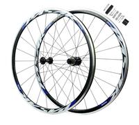 LVSEWOA Paire Roues Vélo Route 700C Alliage D'aluminium Double Paroi Jantes 20/24 Trous Avant 2 Arrière 4 Roulements C/V-Freins QR-100/130mm Cyclisme Roues pour 7-12 Vitesses Cassette