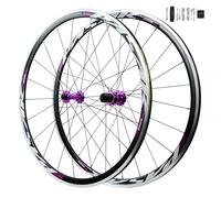 LVSEWOA Paire Roues Vélo Route 700C Alliage D'aluminium Double Paroi Jantes 20/24 Trous Avant 2 Arrière 4 Roulements C/V-Freins QR-100/130mm Cyclisme Roues pour 7-12 Vitesses Cassette