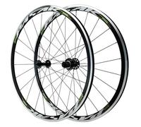 LVSEWOA Paire Vélo Route 700C Roues 30mm Profondeur Alliage D'aluminium Jantes 20/24 Trous Avant 2 Arrière 4 Roulements Moyeux Dégagement Rapide 100/130mm Freins C/V pour 8 À 12 Vitesses