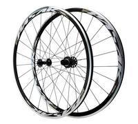 LVSEWOA Paire Vélo Route 700C Roues 30mm Profondeur Alliage D'aluminium Jantes 20/24 Trous Avant 2 Arrière 4 Roulements Moyeux Dégagement Rapide 100/130mm Freins C/V pour 8 À 12 Vitesses