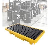LVSEWOA Pallet modulare per Il contenimento di sversamenti - Piattaforma a Tenuta stagna per Lo stoccaggio Sicuro di Prodotti chimici - Vassoio Rimovibile per fusti di Olio e utilizzo in Garage