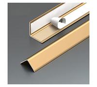 LVSEWOA Protezioni angolari autoadesive, Strisce di Protezione per Angoli da Parete Larghe 25 mm, Strisce di rifinitura in Alluminio per Angoli a 90 Gradi (Oro)