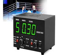 LVSEWOA Temporizador de intervalos de boxeo Profesional, cronómetro multifuncional con Tiempo de descanso de entrenamiento opcional y contador de repeticiones en bucle.