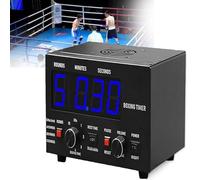 LVSEWOA Temporizador de intervalos de boxeo Profesional, cronómetro multifuncional con Tiempo de descanso de entrenamiento opcional y contador de repeticiones en bucle.