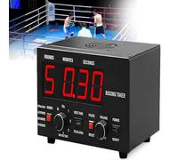 LVSEWOA Temporizador de intervalos de boxeo Profesional, cronómetro multifuncional con Tiempo de descanso de entrenamiento opcional y contador de repeticiones en bucle.