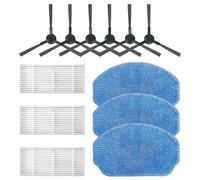 LVTENGAI Parti di ricambio compatibili con MAMNV BR150 BR151, ZCWA BR150 BR151, MANVINS G20 Robot Aspirapolvere Accessori 3 Filtri Hepa 3 Mop Pads 6 Spazzole Laterali