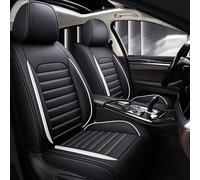 LVTFCO Auto Pelle Coprisedili Set per Ford Ecosport 2013-2017, Limousine Coprisedili Impermeabile Set Fodere Anteriori e Posteriori Copri Sedili Auto Set Coprisedili,Black White